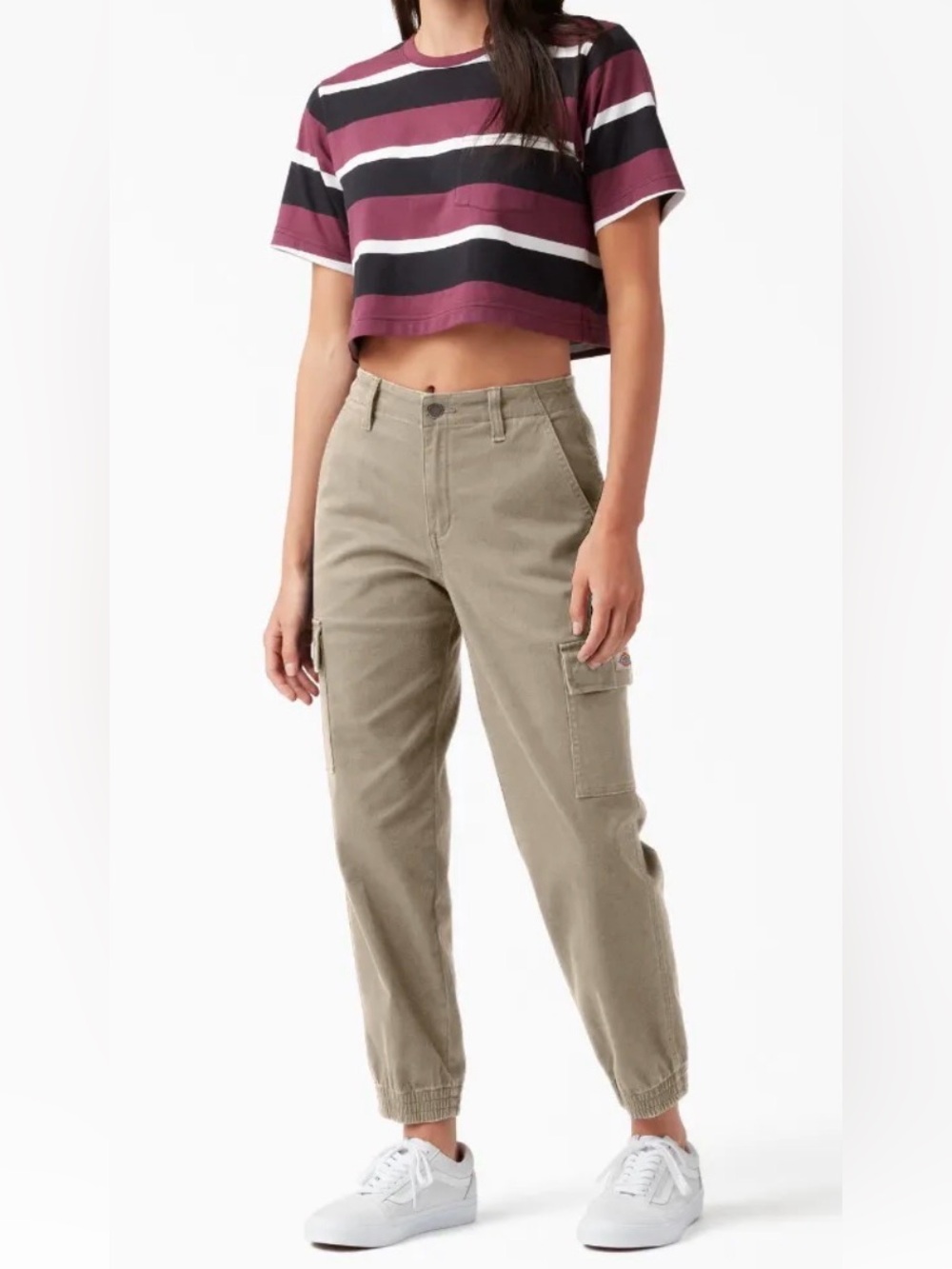 Dickies Khaki Cargo Joggers Pants Women’s 27R